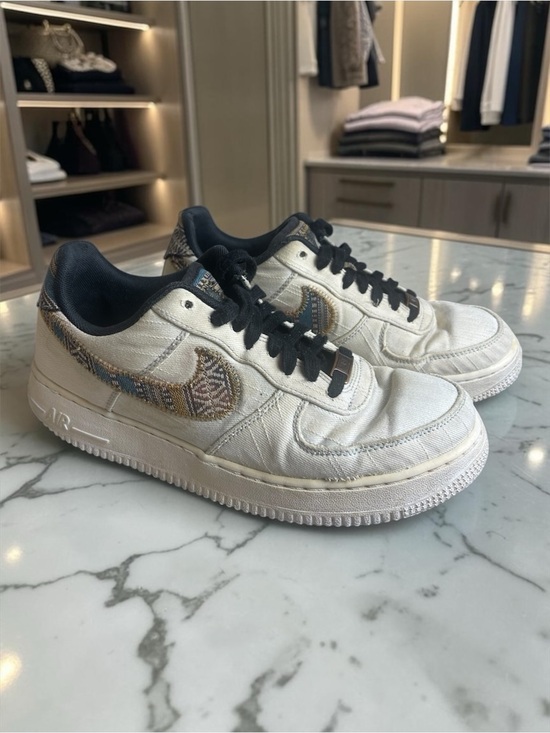 Nike Other - Nike Air Force 1 Low '07 LV8 Custom White Afro Punk Shoes Mens Size 8 Womens 9.5
